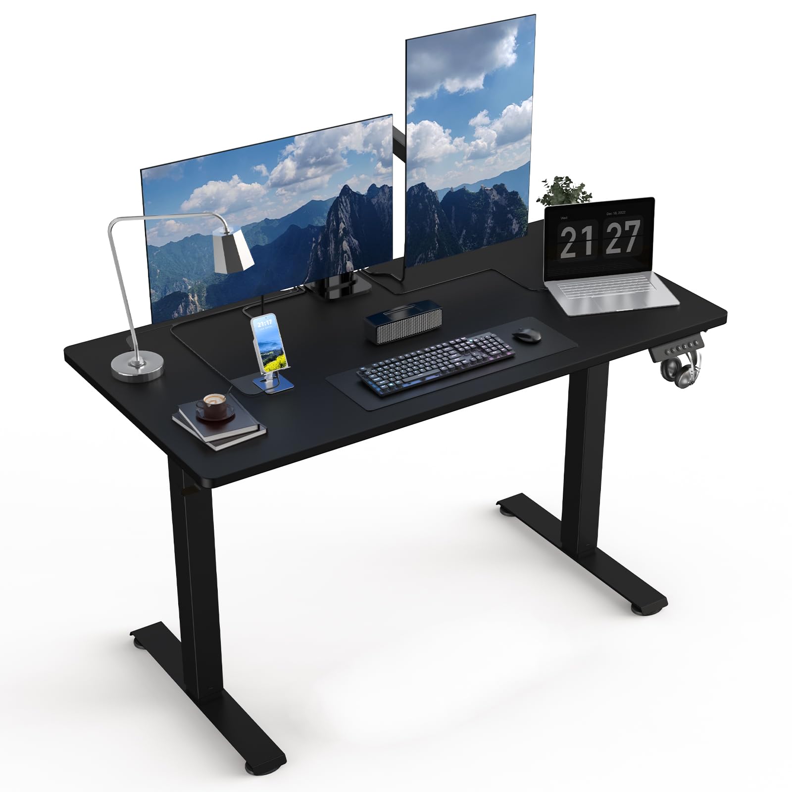 Amazon | ExaDesk 電動スタンディングデスク 高さ調節可能 シット