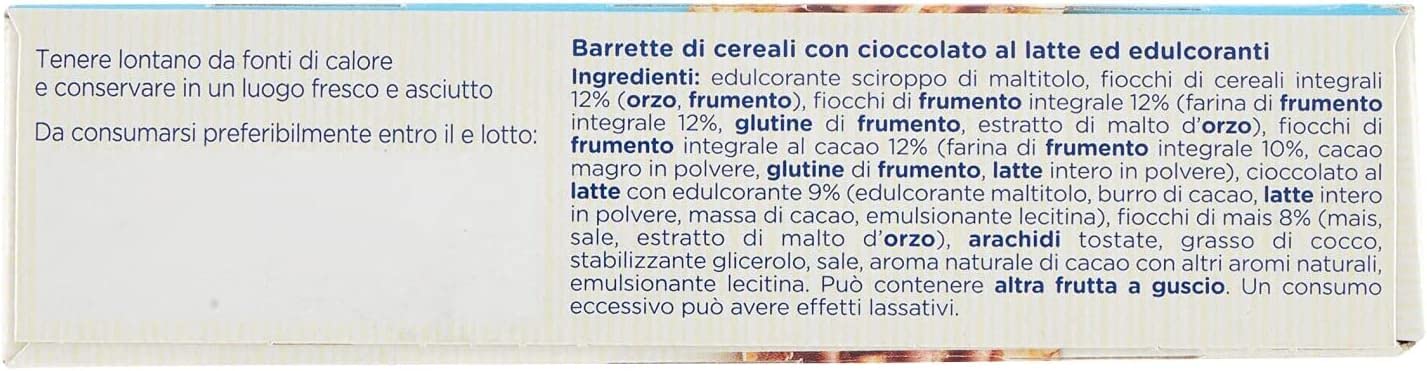 Hero Light Barretta ai Cereali con Cioccolato a Latte Senza Zuccheri Aggiunti 120g