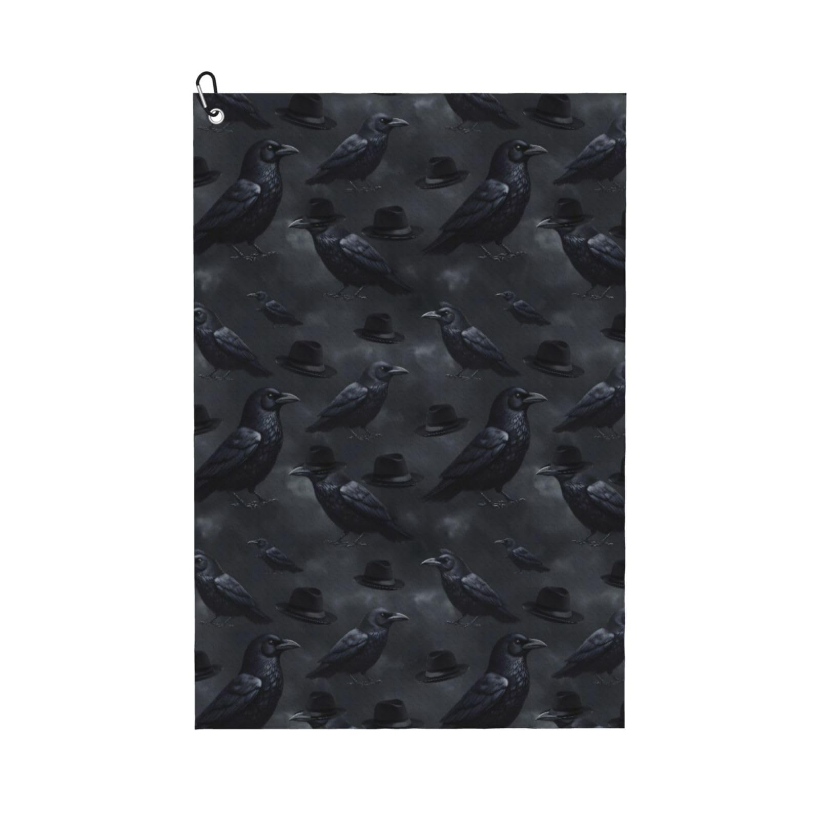 BSDFGSDD Black Crow Raven Bird Art Golf Towel 24 x 16 inches