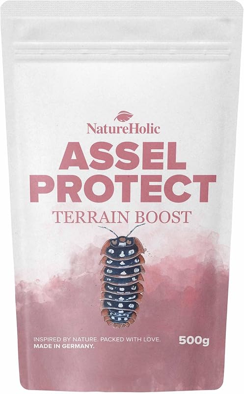 Assel Protect - Terrain Boost - Bodennahrung für Assel Terrarium - Fördert das Bodenleben & die Vitalität von Asseln - Schimmelschutz & Bakterienschutz - für gesunden Bodengrund - 500g