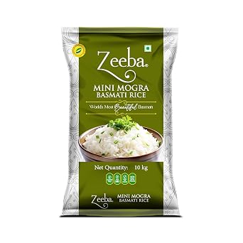 Zeeba Mini Mongra Basmati Rice 10 Kg, Ideal for Khichdi, Kheer & Daily Meals (Cooked length upto 11mm*)