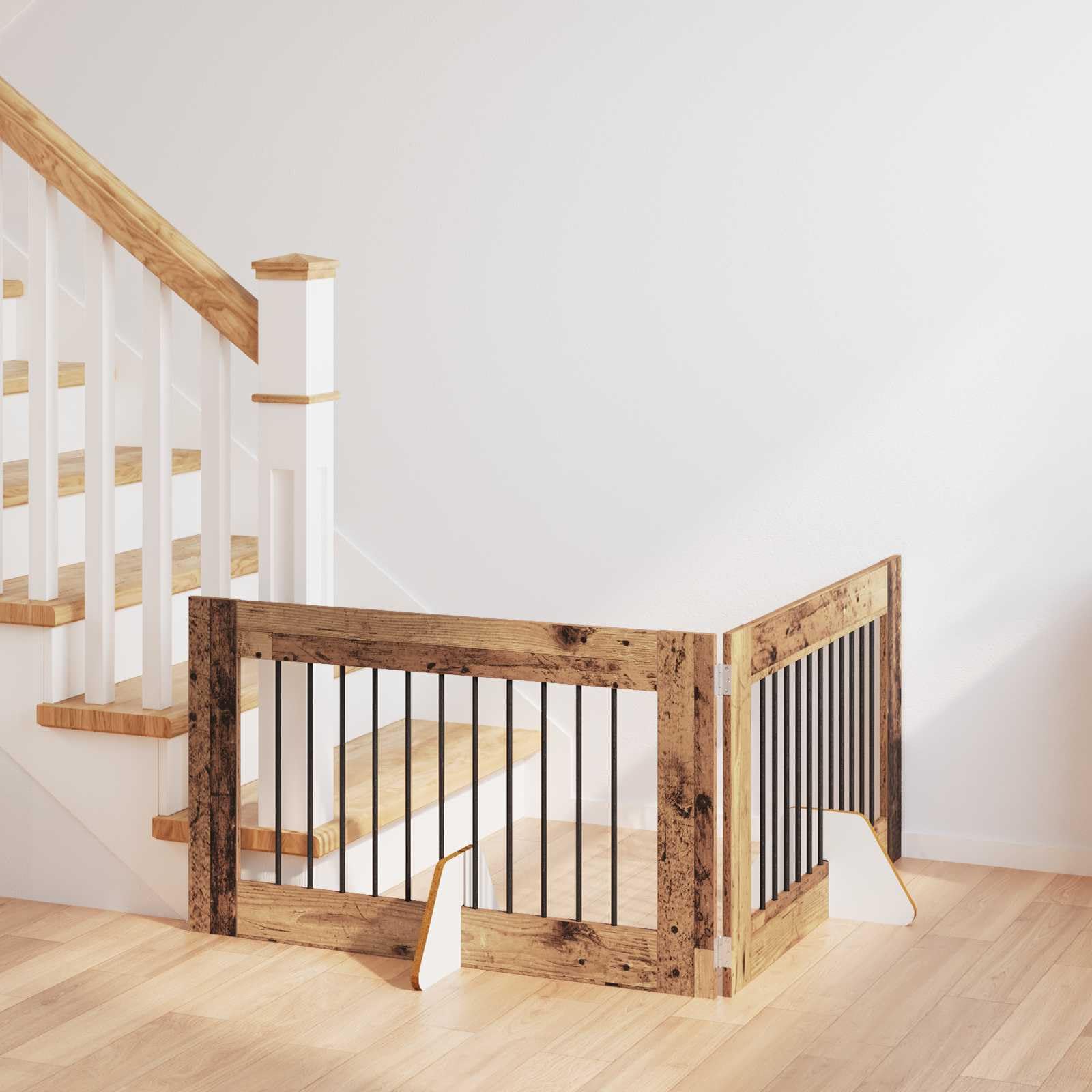 Clôture pour chiens en métal pliable intérieur avec portillon