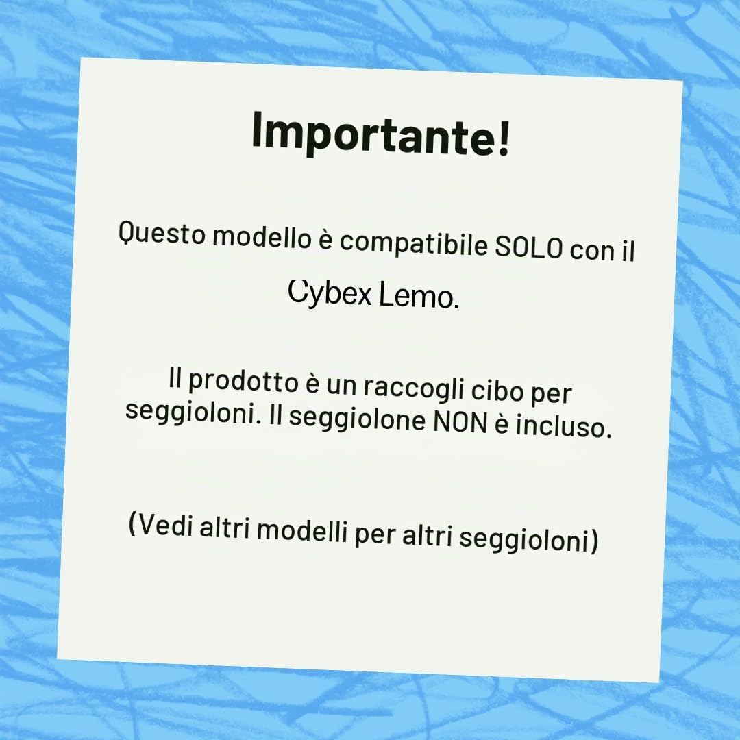 CATCHY - Raccoglicibo per Seggiolone - Compatibile con Cybex Lemo | Raccoglibriciole per Seggiolone – Seggiolone Venduto Separatamente – Accessorio per Seggiolone – Vassoio Raccogli-Cibo