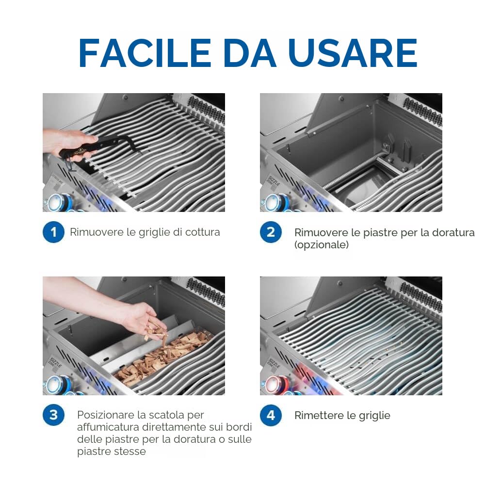 Napoleon 67013 affumicatore in acciaio inox, accessori per barbecue