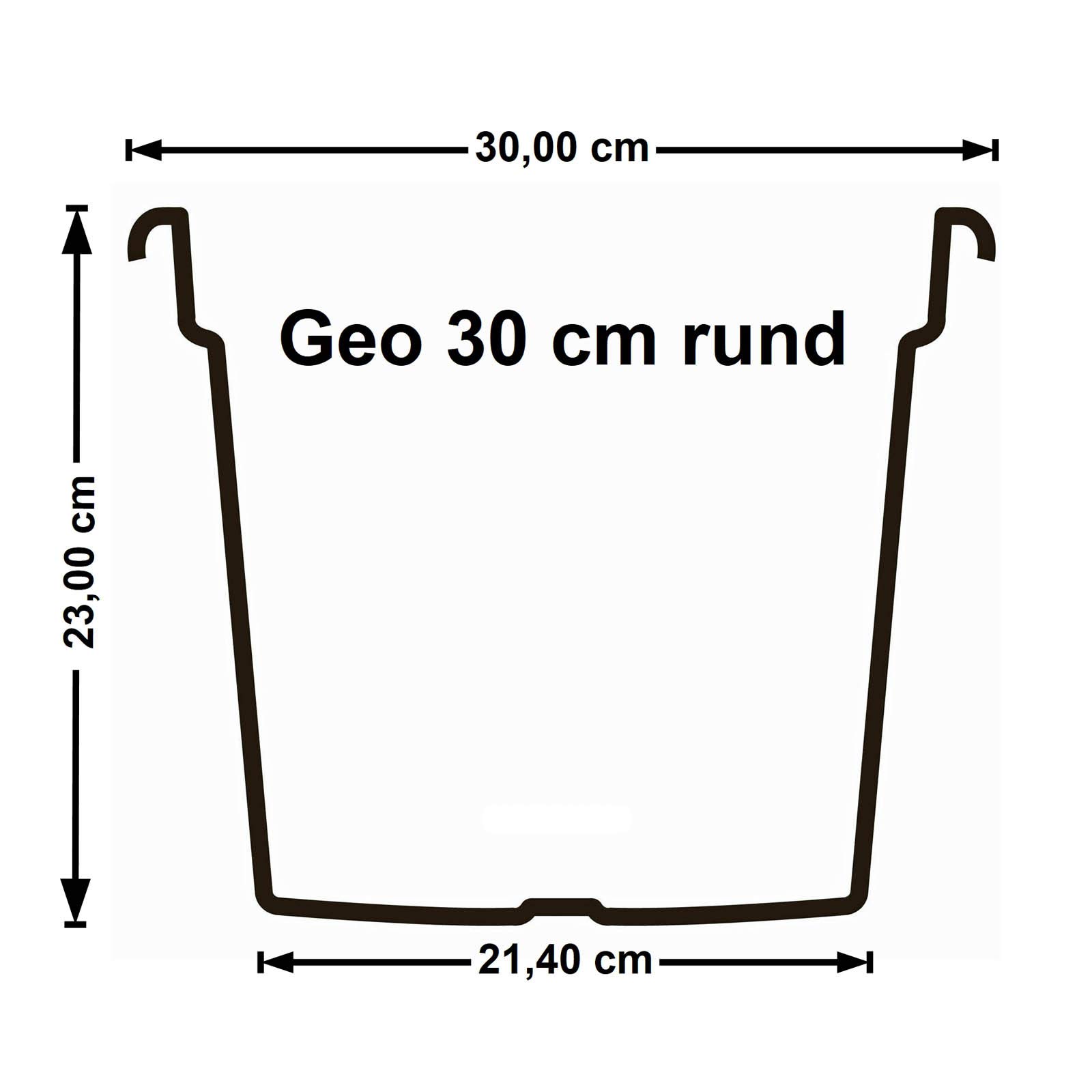 Euro3plast Geo Blumentopf mit Untersetzer 12 Größen und 9 Farben zur Wahl (30 cm, Petrol-Blau)