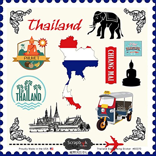 Thailand Sightseeing Scrapbook Stickers (60370)