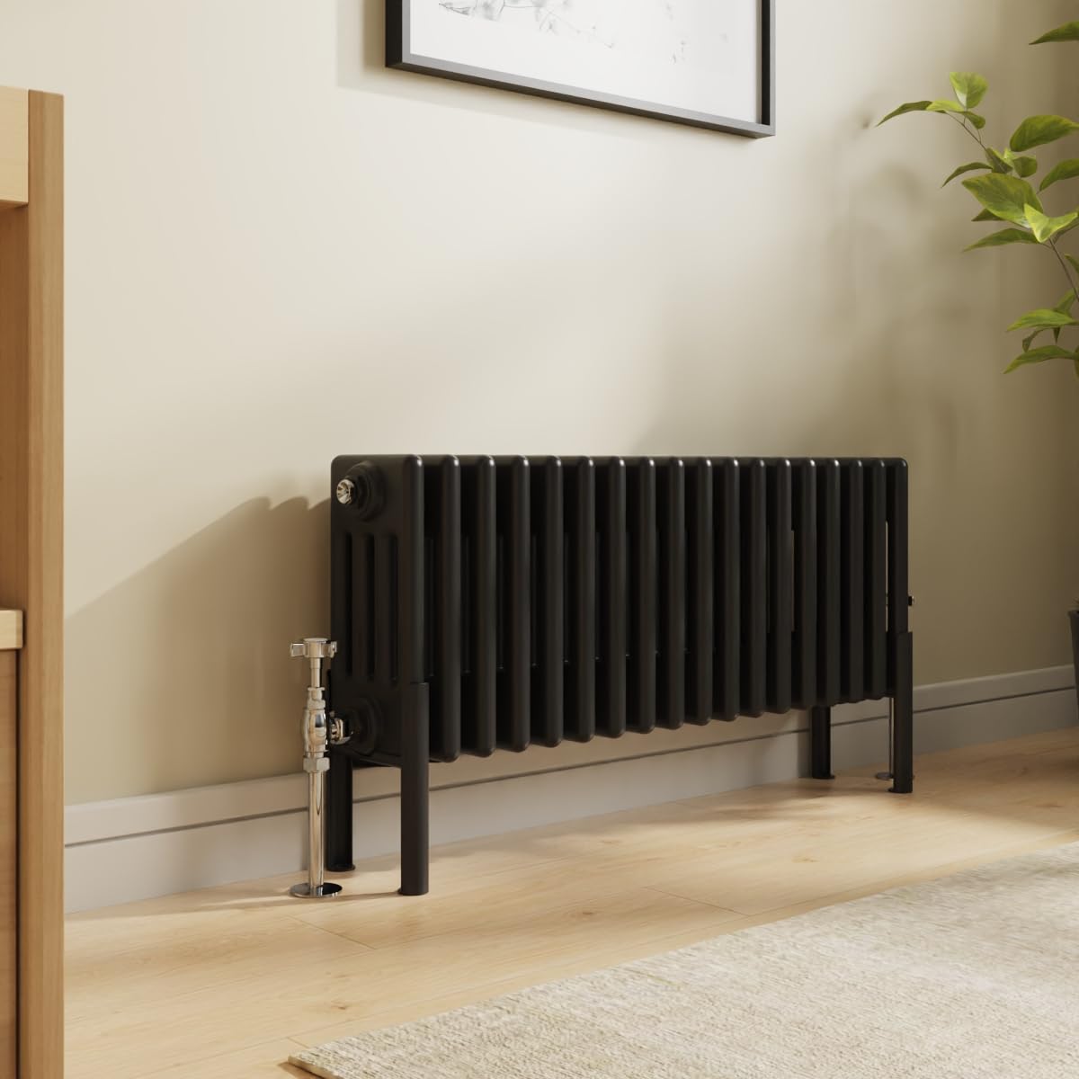 Radiateur 4 colonnes noir performant fonte look NRG