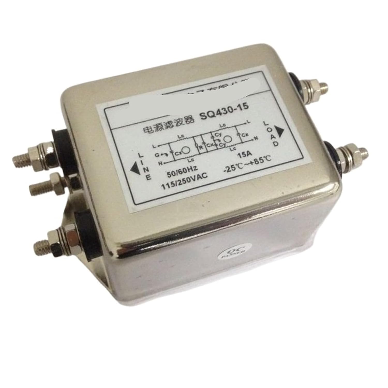 SQ430-15A AC Single-Phase Double-Section Power Filter 110v220V Anti-Interference
