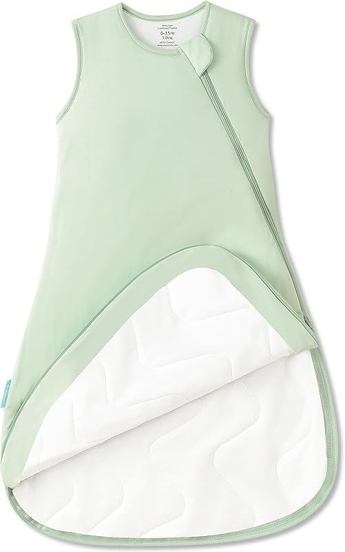 Saco de dormir de viscosa de bambú supersuave PurComfy, saco de dormir para bebé 1.0 TOG | Ideal para pieles sensibles, cremallera de 2 vías, manta para bebé para todas las estaciones, neutra para niño y niña