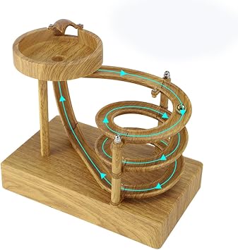 Kinetic Art Perpetual Motion Machine, Non-Stop Rolling Ball Funny Desk Toys