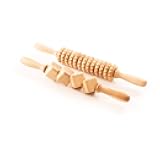 Tuuli Anti Cellulite Massage Set Massager 2 x 40 cm Roller with Handle Maderotherapy Wooden