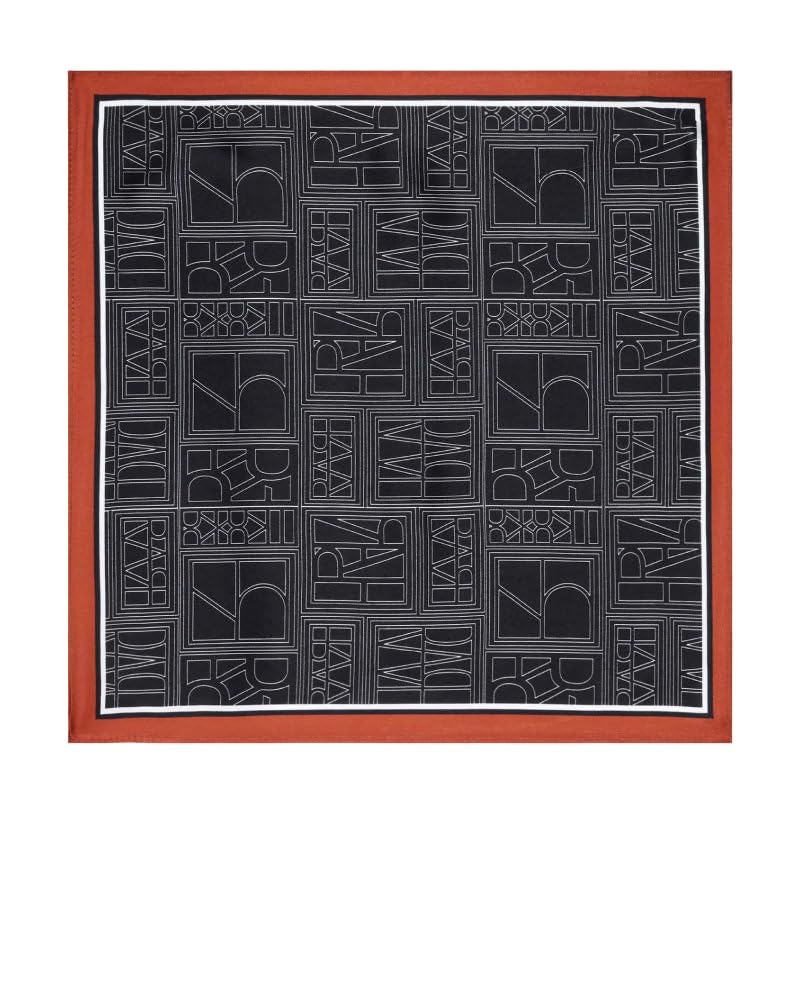 rare rabbit Men's Noaa Regular Geometric Silk Pocket Square-picture-18