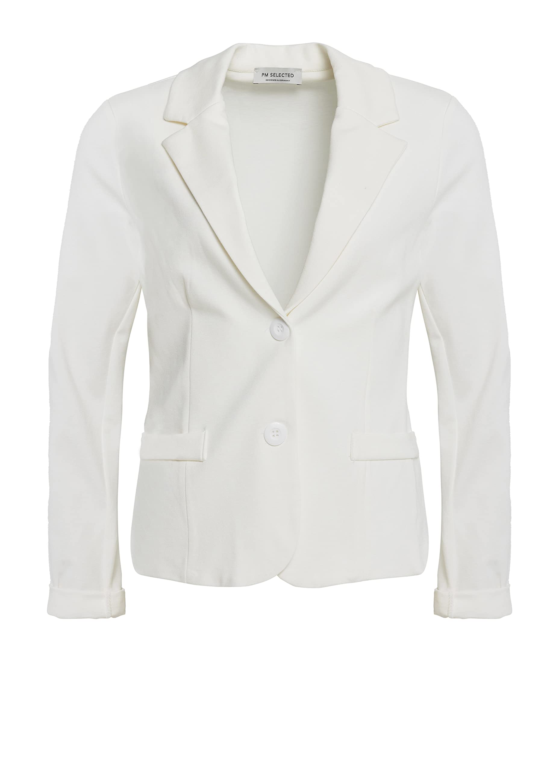 Damen Kurzblazer Sportliches Casual Sakko Anzug Casual Business Frauen Blazer mit Reverskragen PM11 S - XL