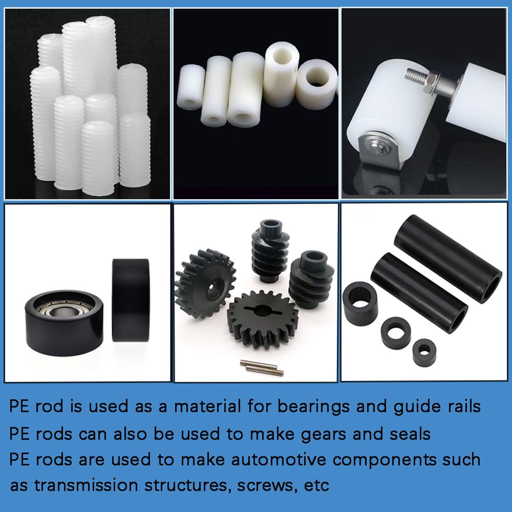 HDPE Plastic Round Rod - 2" x 13" -5 HDPE Plastic Round Rod - 2" x 13" -5