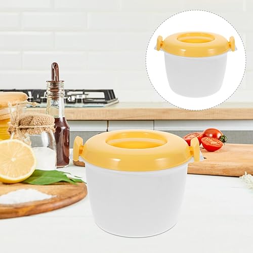 Miniatura 6 de Angoily Juego de ollas arroceras para microondas, portátil, de viaje, extraíble, antiadherente, utensilios de cocina para cocinar sopa, guisos de