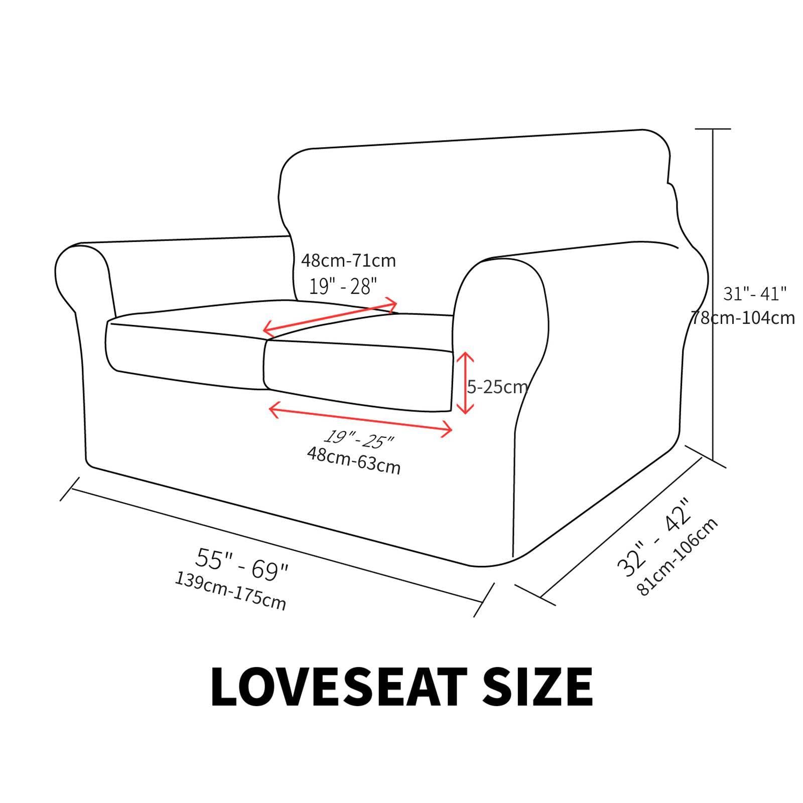 MAXIJIN Copridivano elasticizzato a 2 Posti con 2 Copricuscini, Copridivano antiscivolo a due posti con Copricuscino Separato per animali domestici, cani (2 Posto, Beige Chiaro)