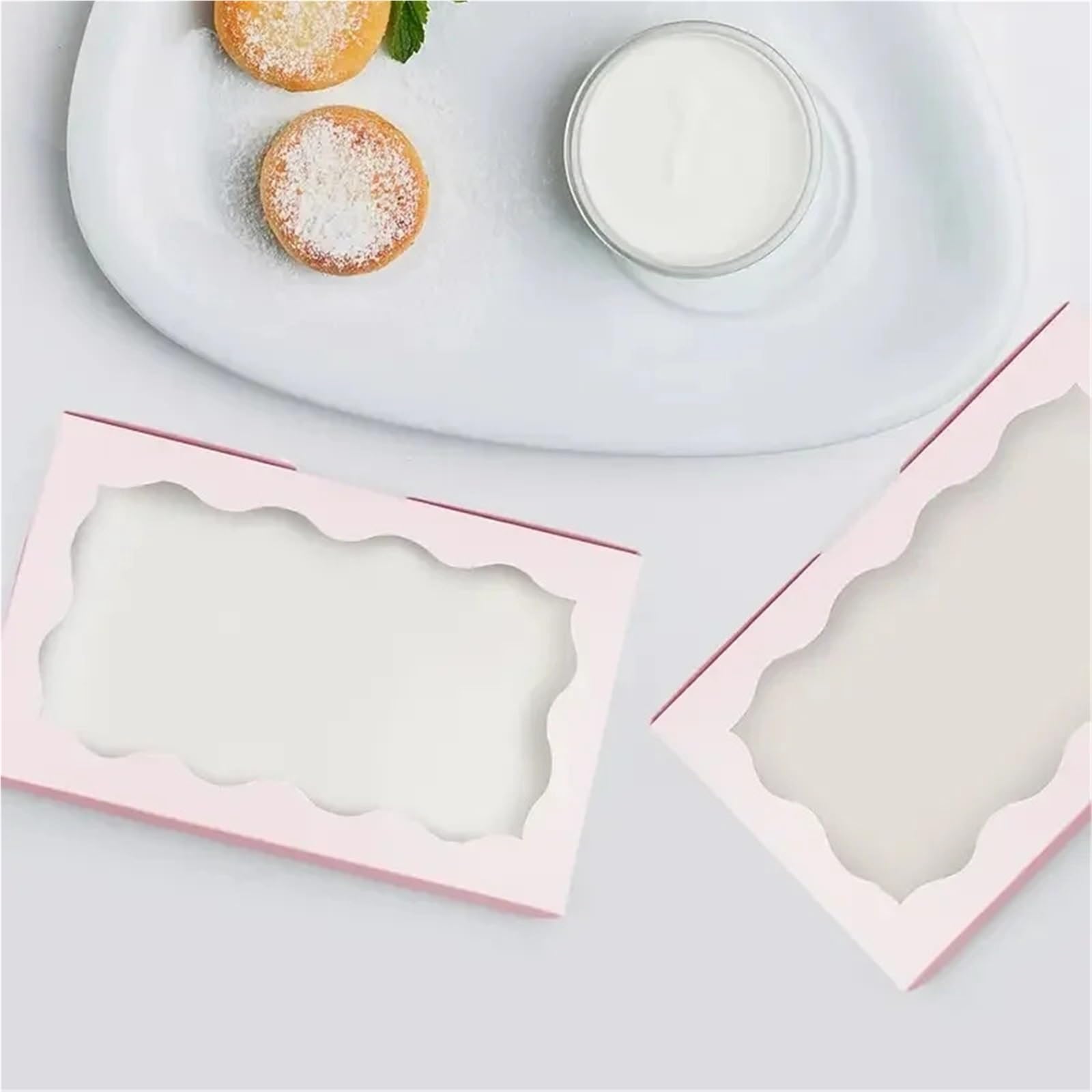 Scatola Regalo Confezione regalo in carta da 10/30/50 pezzi con vetrina | Adatto for matrimoni, compleanni, vacanze, festa della mamma e altre occasioni(Brown,50pcs)