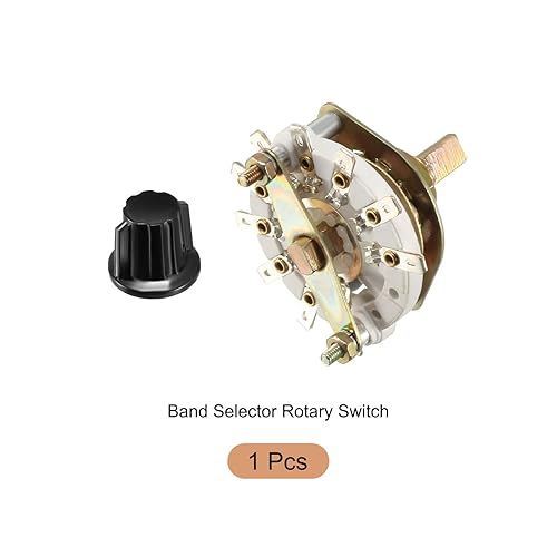 Miniatura 6 de Rebower Interruptor giratorio selector de banda 1P9T 1 polo 9 posiciones, 1 cubierta para radio, TV, unidad de control de máquina industrial - 1