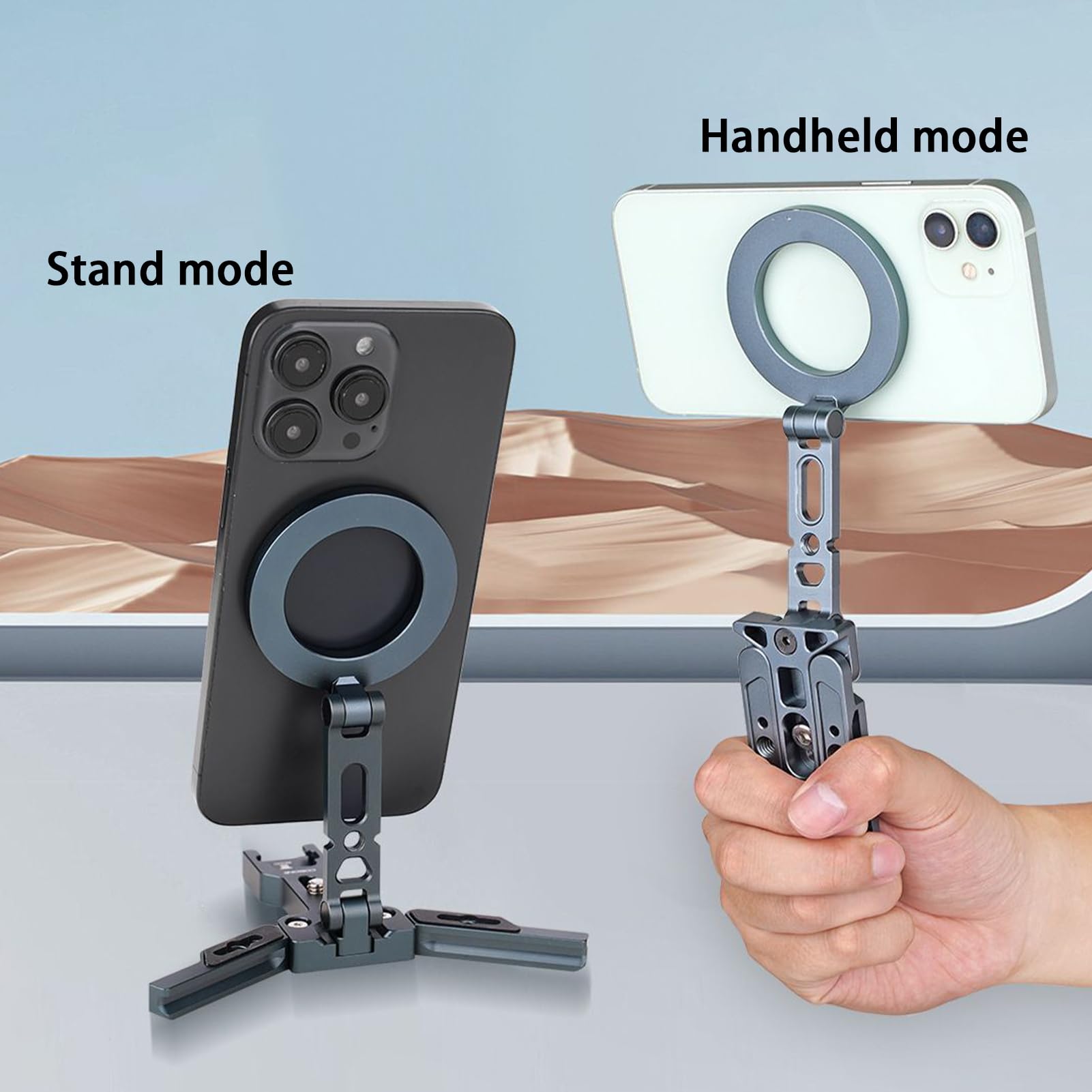 Supporto Magnetico Per Cellulare Regolabile Per Cellulare E Fotocamera | Supporto Da Scrivania Con Magnete Forte Per Cellulare Vlogging, Cellulare, Fotocamera, Scrivania, Viaggio