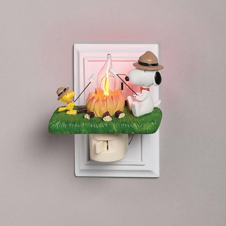 Roman Snoopy and Woodstock Campfire Night Light – 4.5-Inch