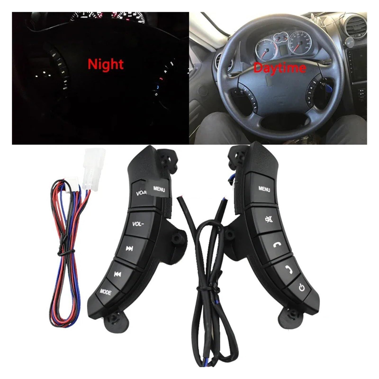 Botones Control Volante Ideal Para Wall Hover H3/H5, Con Botones De Control De Audio En El Volante Con Luz Trasera