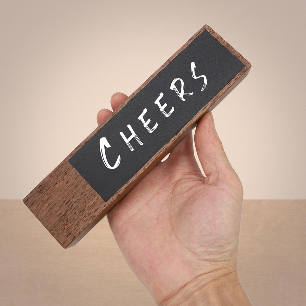 Custom Chalkboard Beer Tap Handle For Kegerators, 8 In Walnut Wood With Threaded Base, Fun Gift For Home Brewing Fans