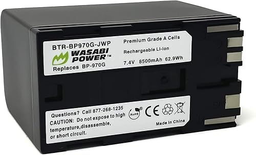 Wasabi Power Batería para Canon BP-970G, BP-975 y Canon EOS C100, EOS C100 Mark II, EOS C300, EOS C300 PL, EOS C500, EOS C500 PL, GL2, XF100, XF105,