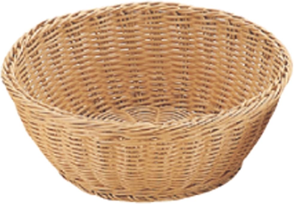 Yamashita Craft RO-211-IV PP Rattan Round Basket Type 27, Ivory