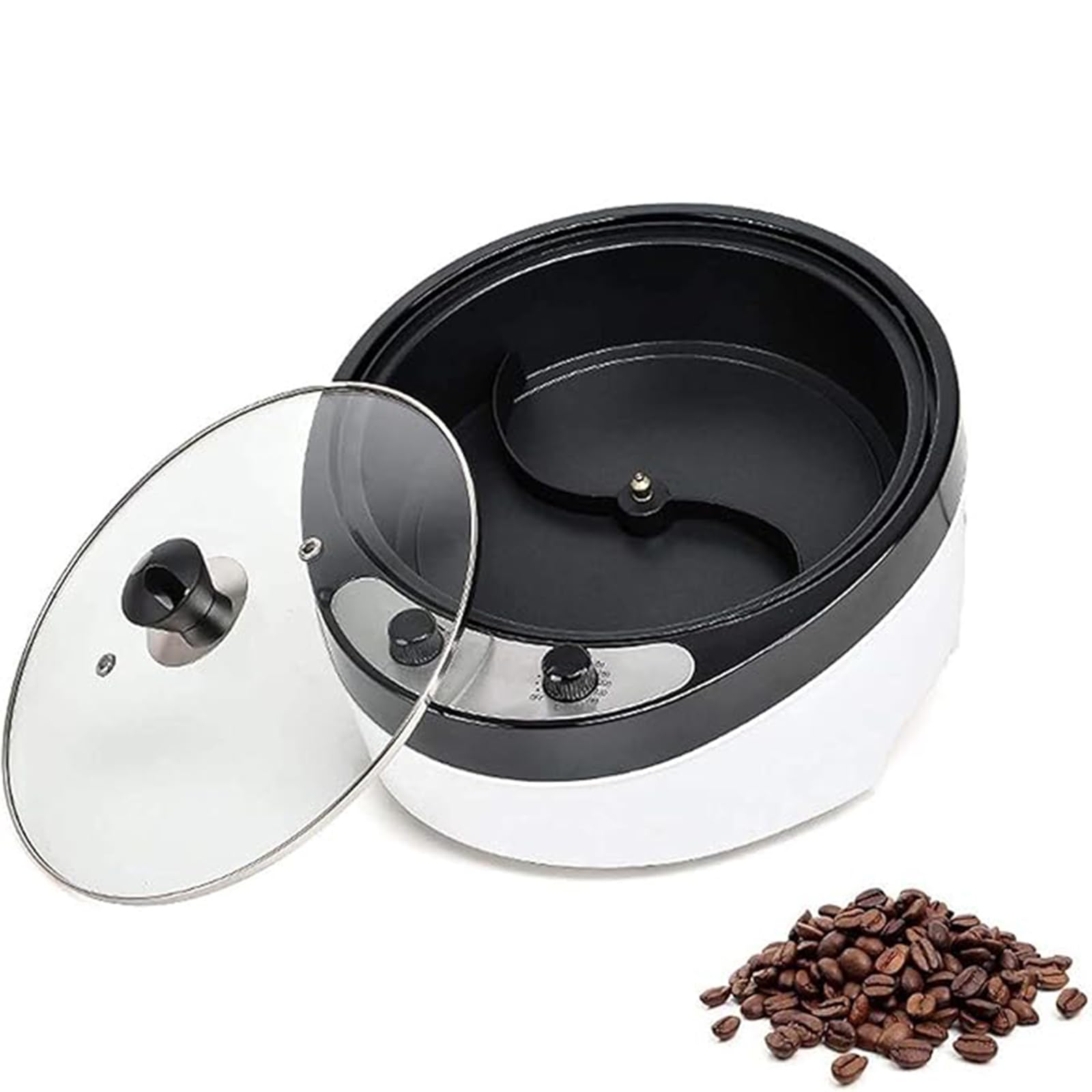 Tostatrice elettrica per Chicchi di caffè, 1800 W, Macchina Multifunzionale per tostare caffè, Frutta secca e Chicchi per Uso Domestico, efficiente e Facile da Usare.