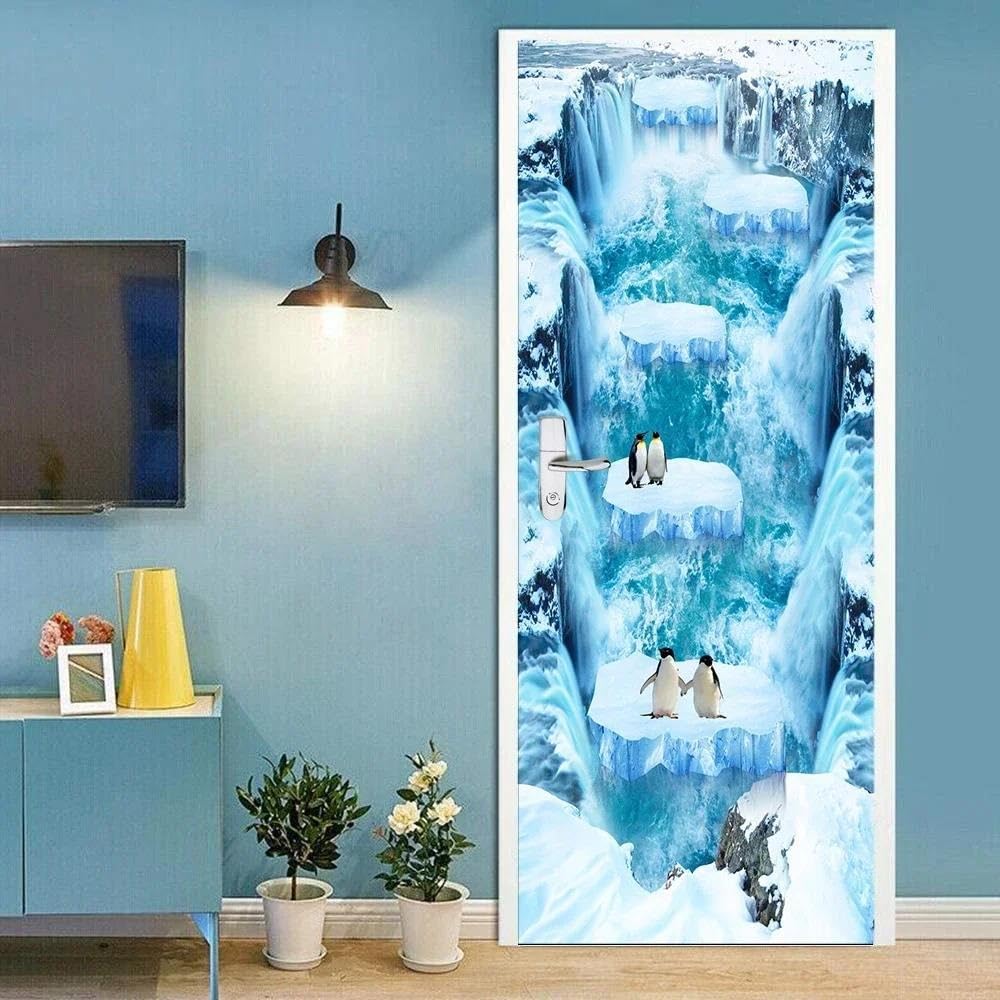 Autocollant de porte poisson pour décorer une chambre d'enfant sans peindre le mur