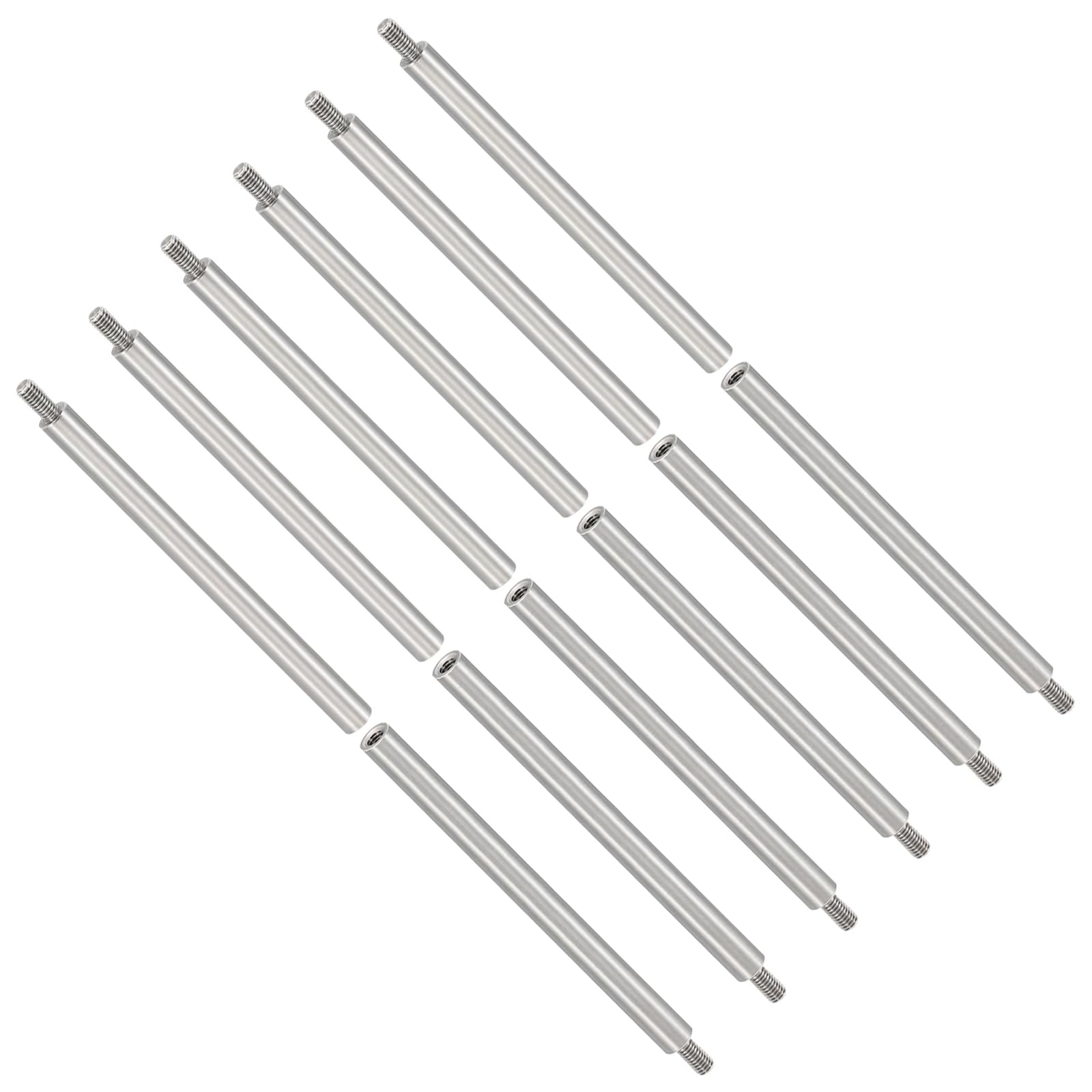 Unifizz 12pcs M3 Spacer Standoffs, 55+6mm Stainless Steel Threaded Standoffs Screw Kit, 3mm Inner 5mm Outer Diameter Metric Standoff Set for DIY Electronics, CNC, Drones, Circuit Board, Motherboard â image 1