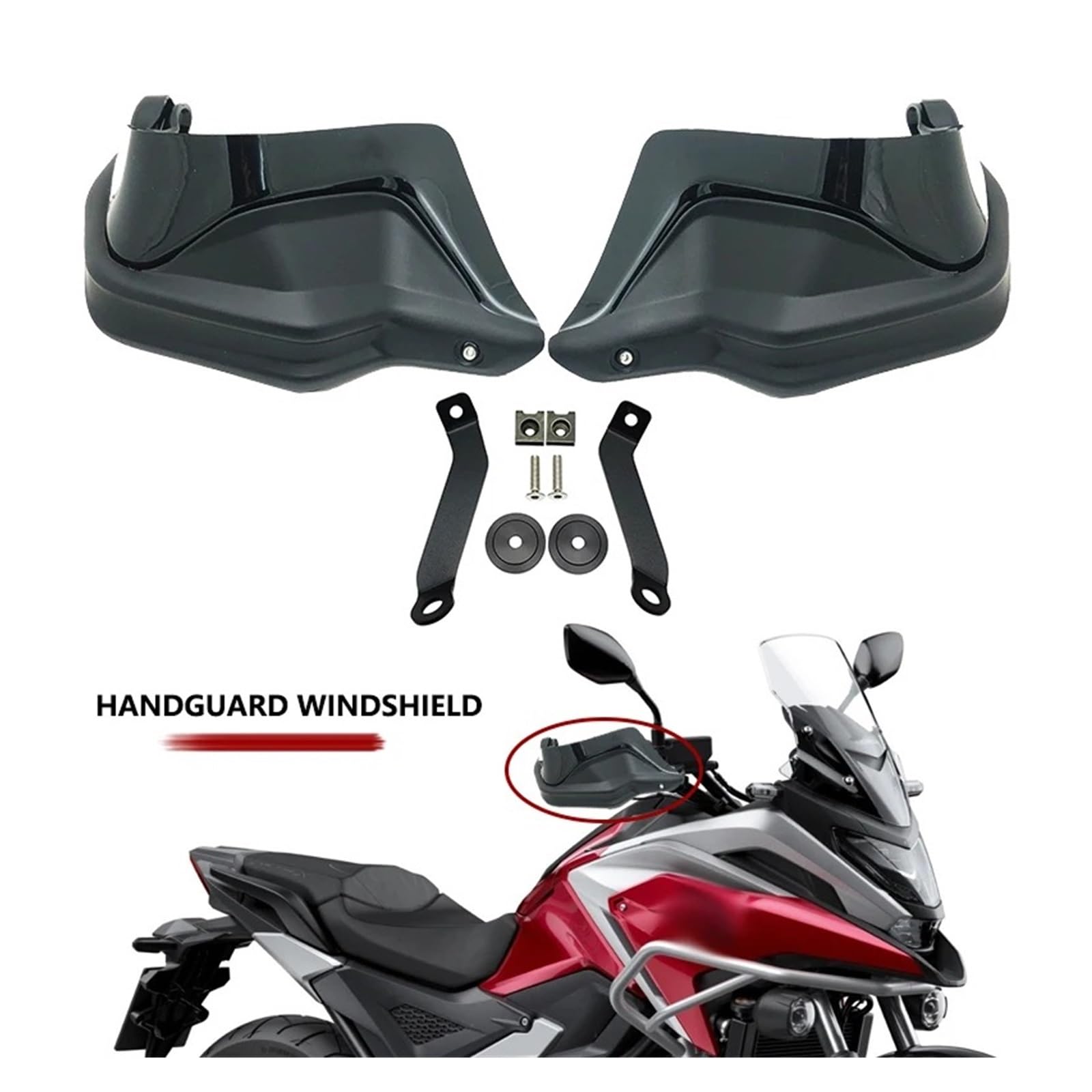 2022 For Honda NC750X DCT NC750S NC700X NC 750 X 2013-2021 Motorcycle Handguards SHIELD GUARDEN WINDSHIELD HAND WIND PROTECTION (Color : Blue Grey Set