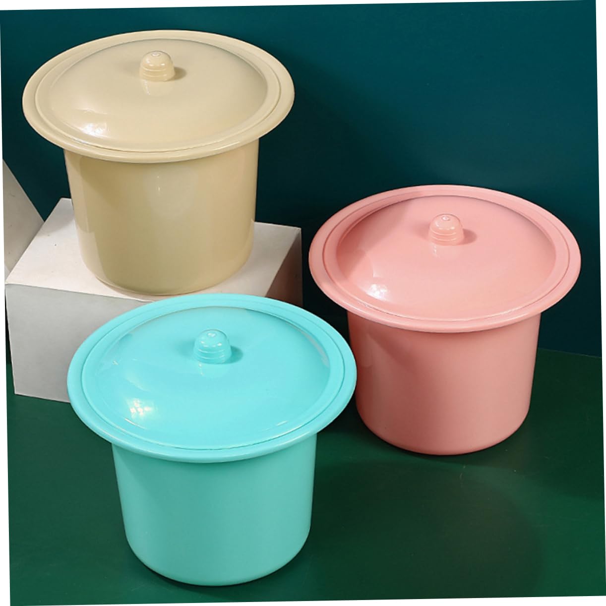 Garneck 12 Pz coperchio del vasino plasil steg tappi barattoli Durevole copriwater orinatoio portatile per bambini coperchio del secchio per l'urina del water portatile plastica
