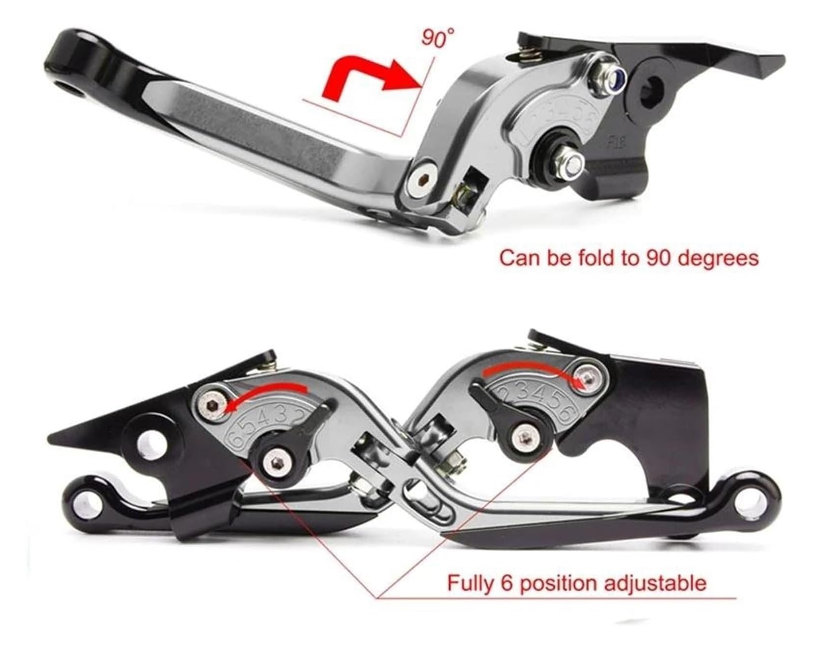 Paramani Moto Per LONCIN Per VOGE 500R 2020-2021 Leve Freno Frizione Moto Deflettore Vento Manubrio Paramani(Titanium-a)