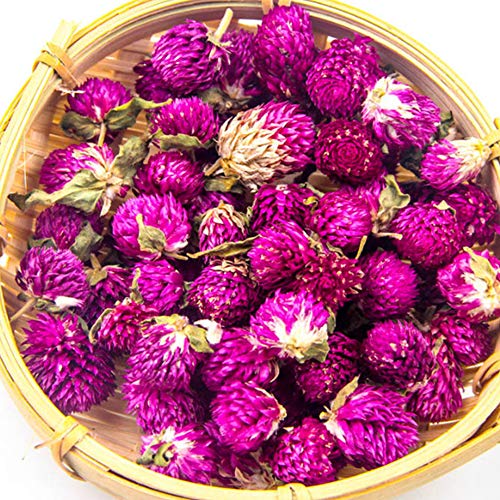 Beau Jour Dried Gomphrena globosa Flower, Natural Globe Amaranth Flower 4 OZ for Sachets, Wedding Party Decor