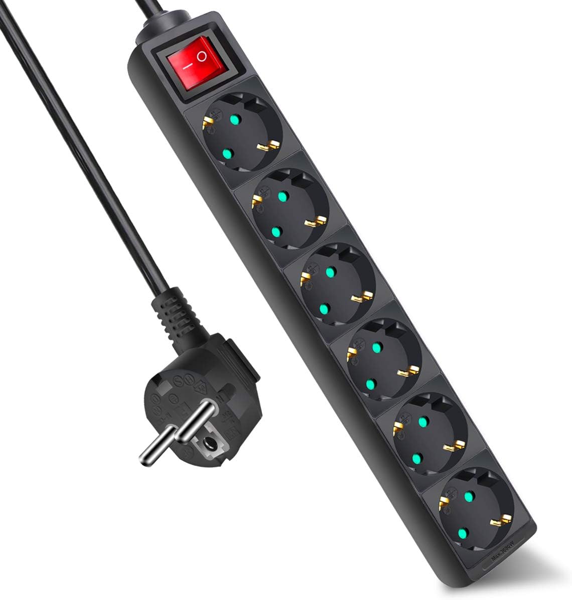 REV Steckdosenleiste Mehrfachsteckdose 6fach IP44, ideal für Garten