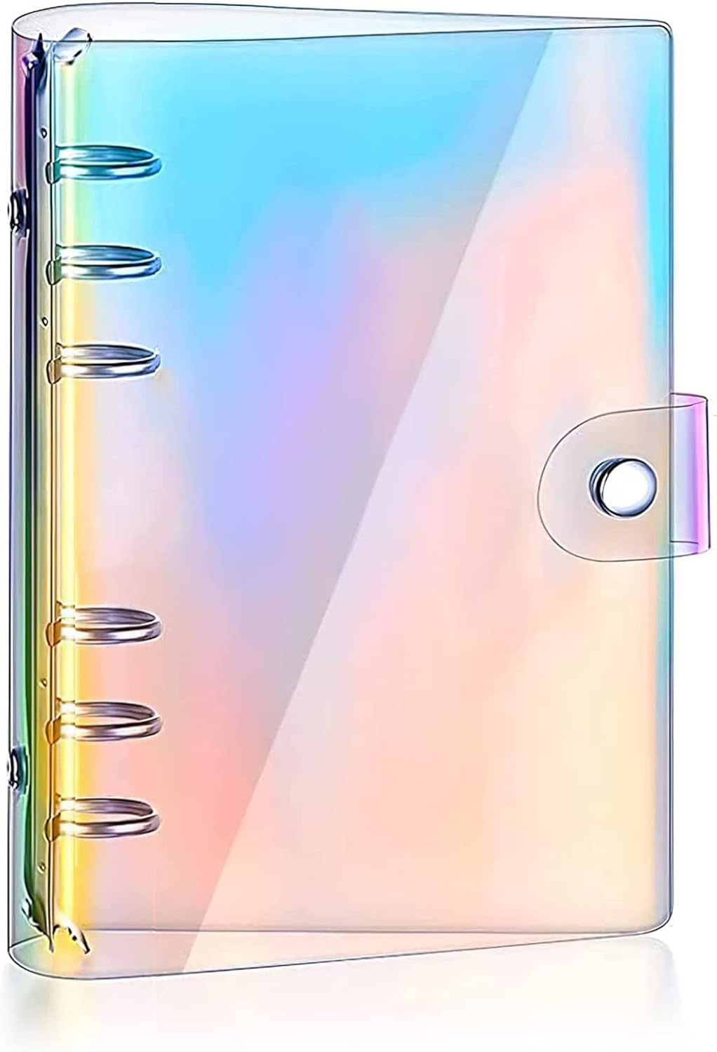 2 PCS A6 Rainbow Soft PVC Notebook Cover, Refillable Paper PVC Binder