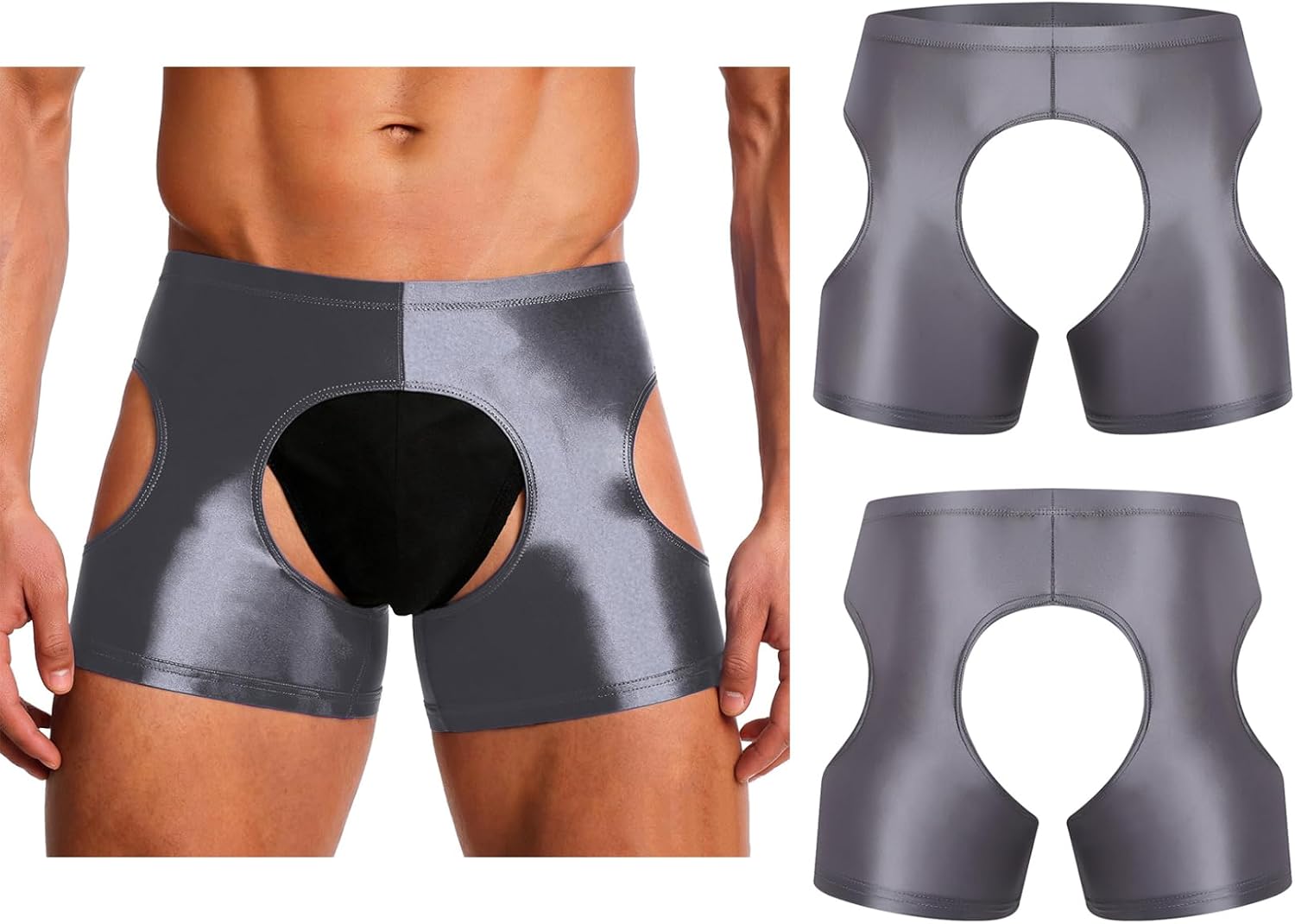 Men Swimwear Sissy Exotic Underwear Half Short Pants