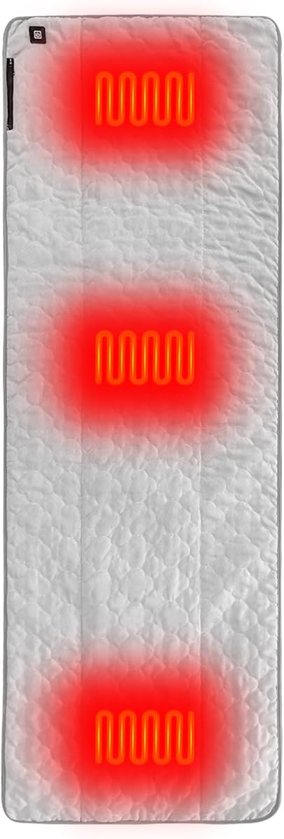 Heated Sleeping Bag Liner,Heated Sleeping Bag Pad(No Power Bank) USB Suede Camping Heated Blanket,USB Heating Pad for Camping,Sofa,Office