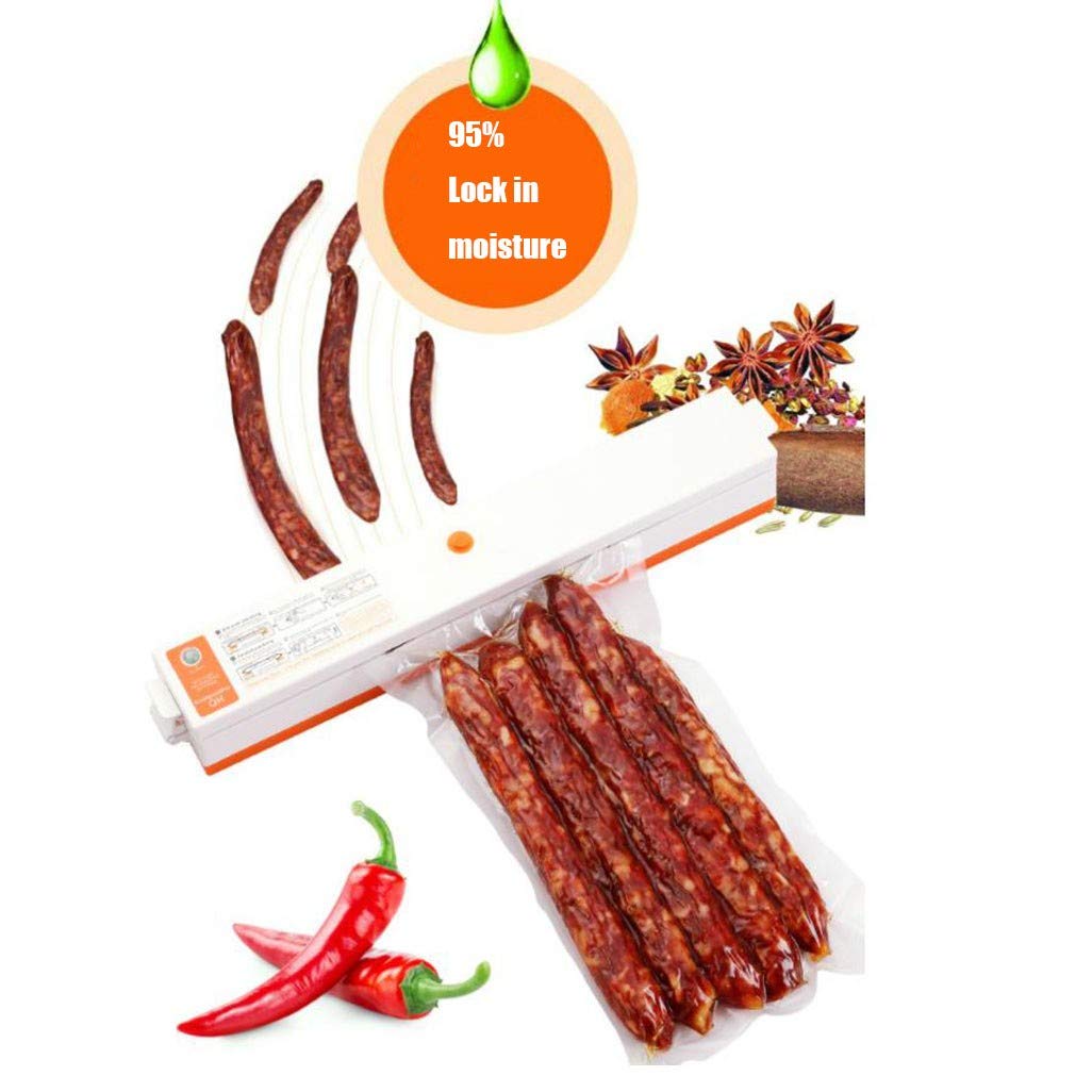 Vacuum Sealer,110V/220V Automatic Food Sealer Machine for Food Preservation w/Starter Kit, One-Button Vacuum Sealing System with Compact Design