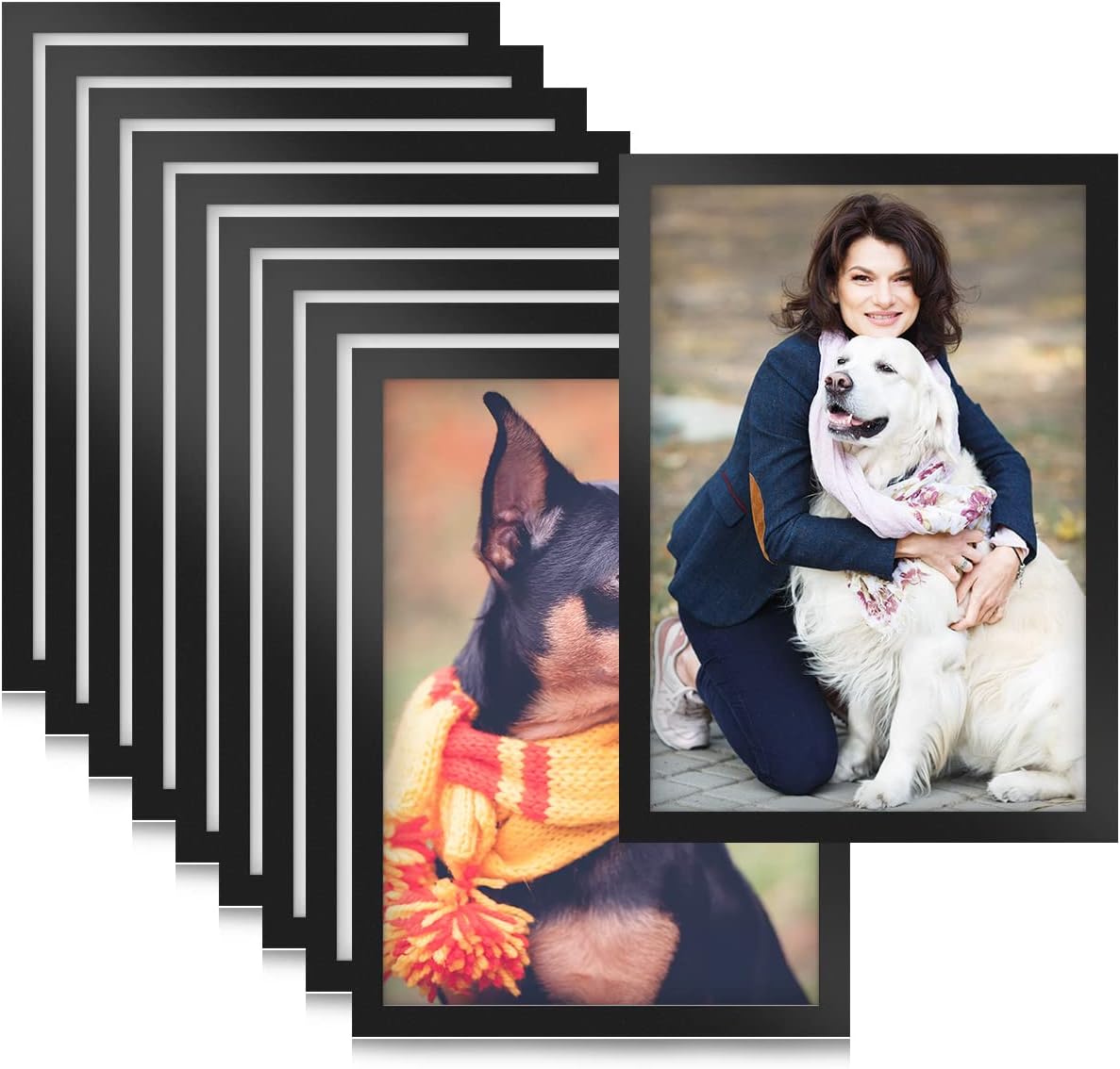 10PCS A5 Magnetic Photo Frames, Self Adhesive Magnetic Picture Frame, Magnetic Poster Frame Magnetic A5 Paper Display Frame for Paintings, Photos, Notices, Certificate, Poster(Black)