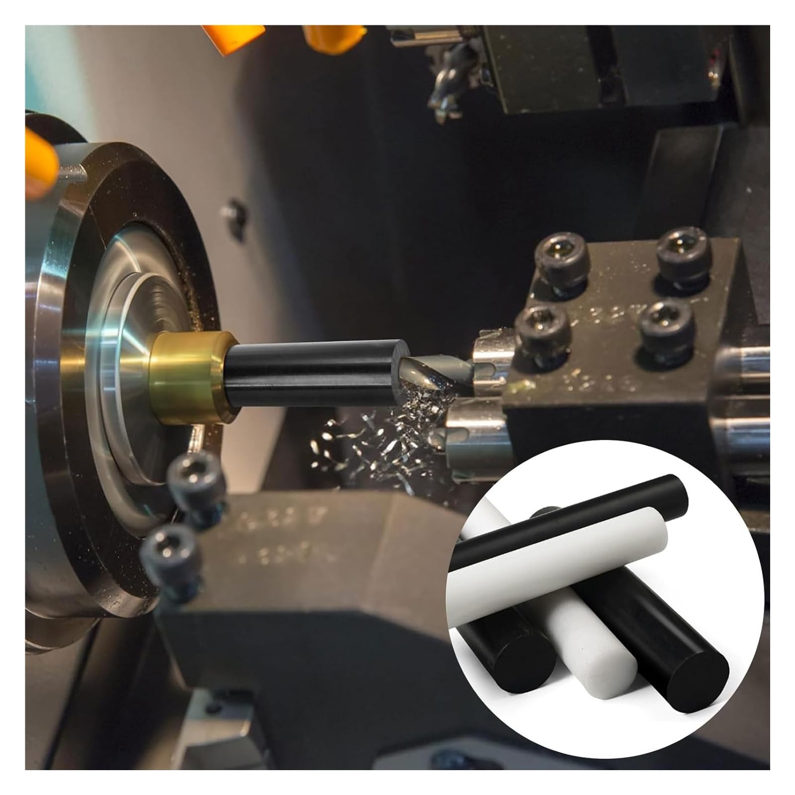 Tige en Nylon PA6, 10 pièces, blanc, 100cm de diamètre 3-10mm, barre ronde en plastique résistant à l'usure for le bricolage, le modélisme et l'ingénierie(10mm)