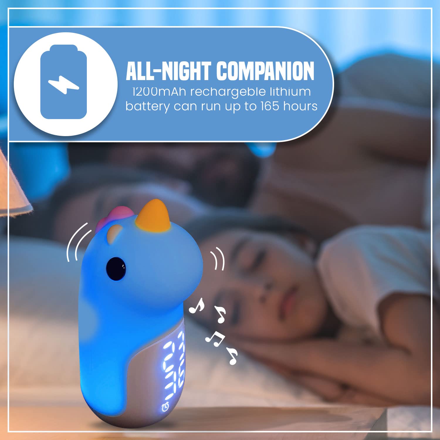 Mehrfarbige Einhorn-Nachtlichter für Schlafzimmer, mit Wecker, niedliche Nachtlichter, Lampe für Kinder, Mädchen, Teenager, Kinder, Geschenke, Kinderzimmer, Dekoration, Nachtlicht mit digitaler Uhr