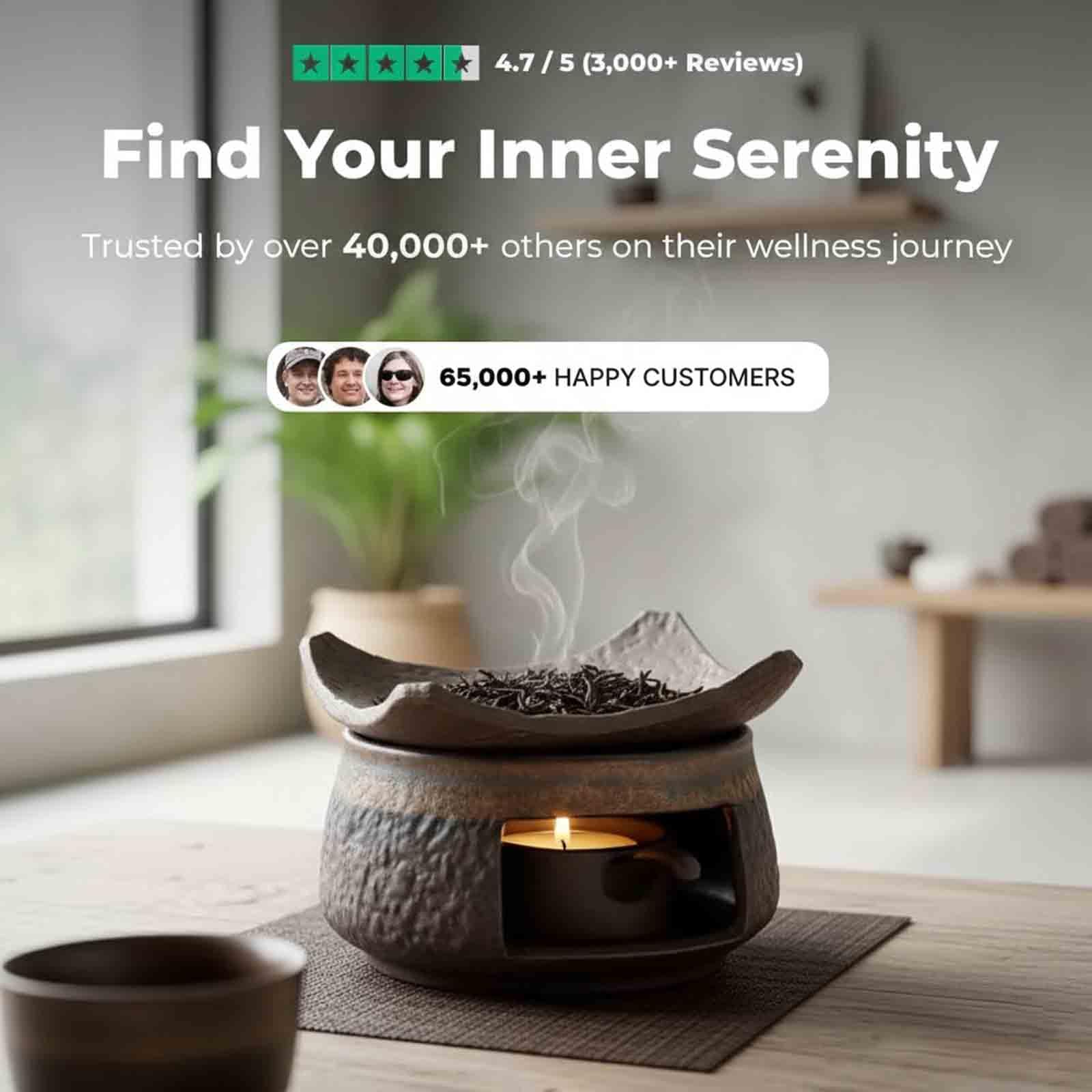 Bruciatore di oli essenziali, fornello in ceramica per aromaterapia, con porta tealight, per profumare la casa, meditazione e relax (1 pezzo)