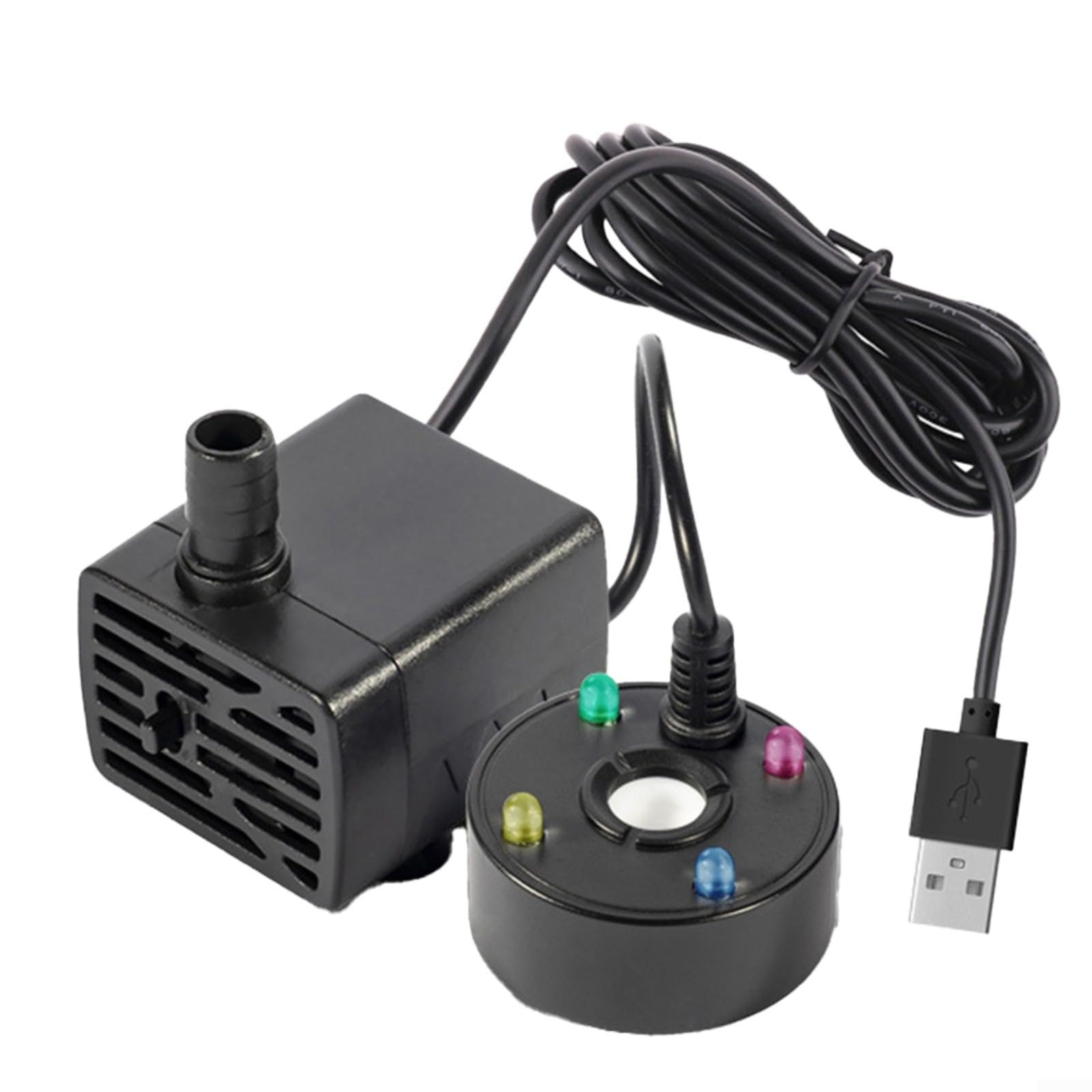 Brumisateur à Ultrasons USB 5V Avec LED - Pour Fontaine, Étang, Décoration D'Ambiance (Halloween) - Blanc Ou Noir - 7