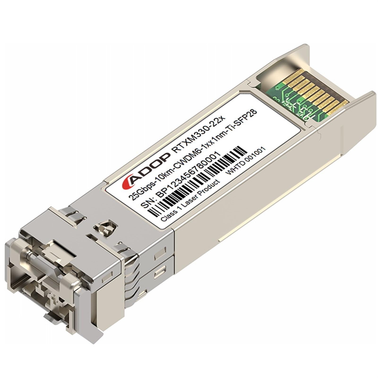 Transmetteur SFP28 25G CWDM monomode avec connecteur LC Duplex et diagnostic DOM intégré