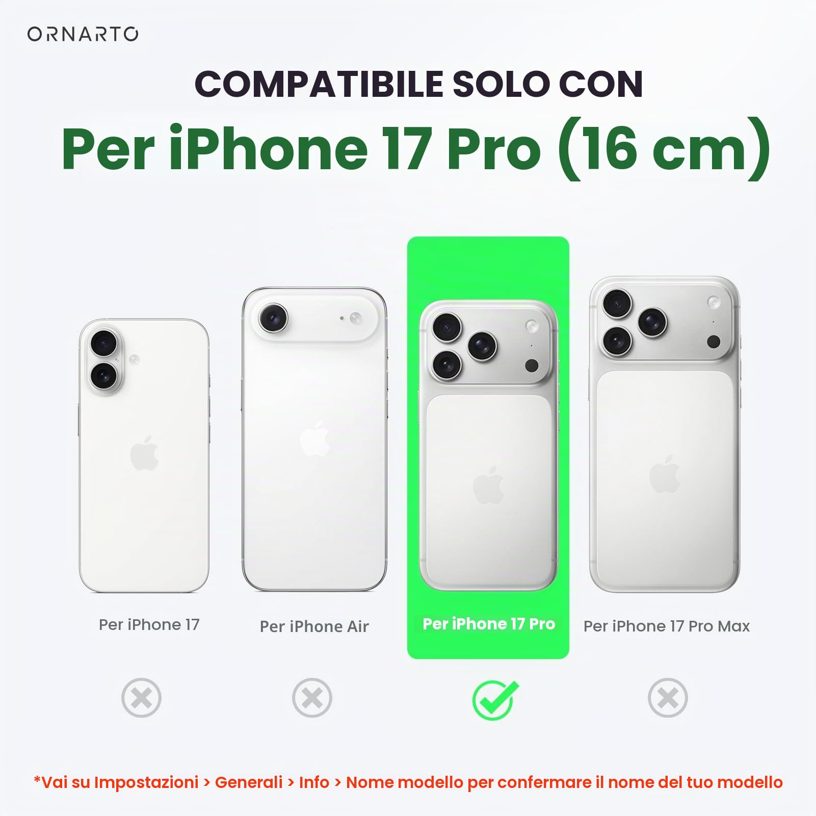 ORNARTO VORTUXE Cover per iPhone 17 Pro, [2X Protezione Grado Militare/Texture Ondulata/Compatibile con MagSafe] Morbido Silicone Liquido Custodia 6,3 pollici, Giallo
