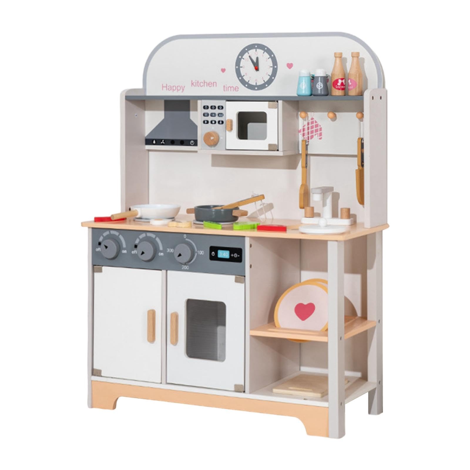 Oshhni Juego de Cocina para niños y niñas, Juego de Juguetes y gabinete,