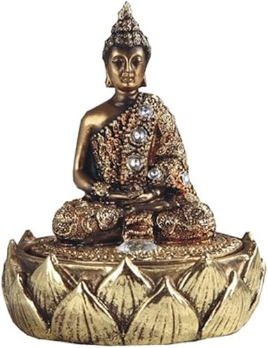 Miniatura 7 de George S Chen Imports Figura de estatua coleccionable tailandesa para decoración tronco arriba-elefante tailandés 88246blanco