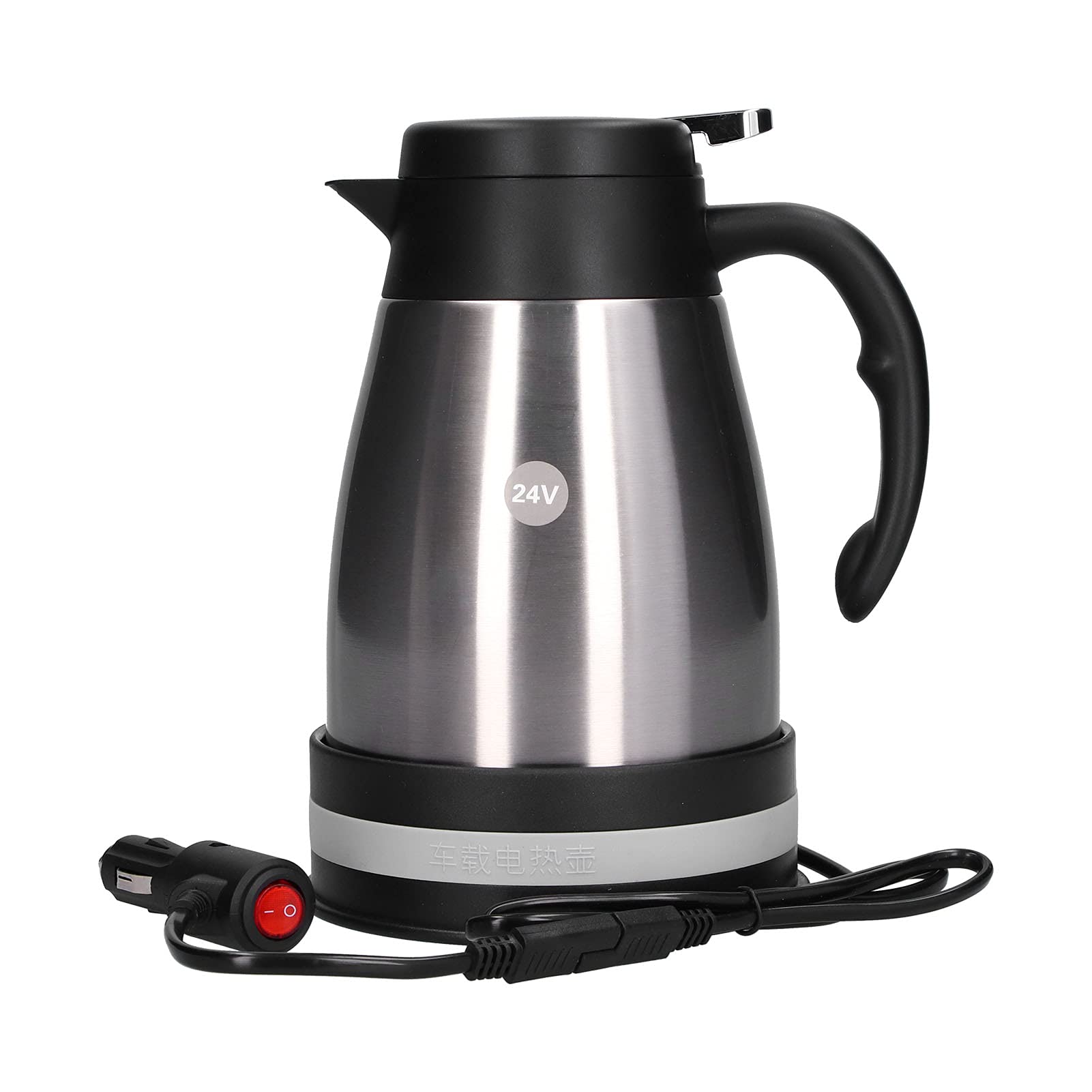 Bollitore Elettrico Per Auto 12V, 1200ml – Thermos In Acciaio Inox Con Spia Luminosa, Per Riscaldare Acqua, Caffè E Latte